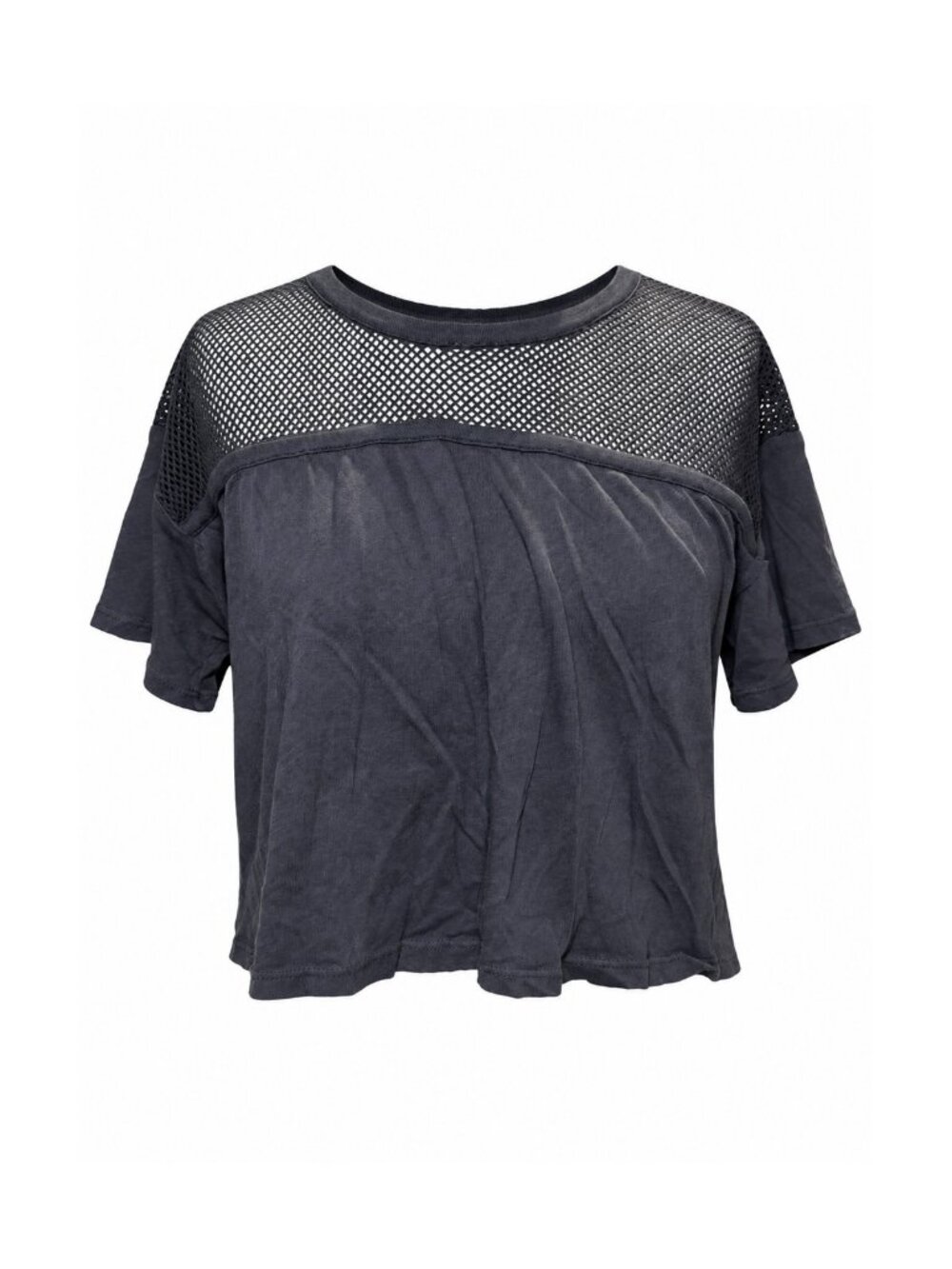 CHASER Cropped Mesh Yoke Tee XS
